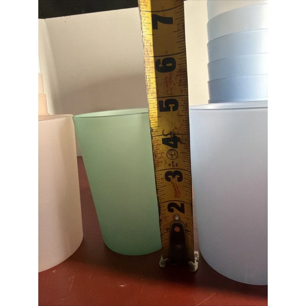 room essentials & main Stays Cups Diff Colors Green, White, Blue, Pink Lot Of 17